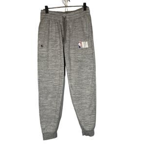 NBA Gray Drawstring Waist Athletic Basketball Sweatpant Joggers Men Sz L